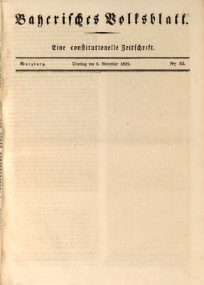 Bayerisches Volksblatt Dienstag 6. November 1832