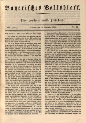 Bayerisches Volksblatt Dienstag 13. November 1832