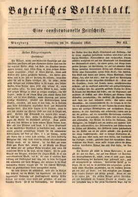 Bayerisches Volksblatt Donnerstag 29. November 1832