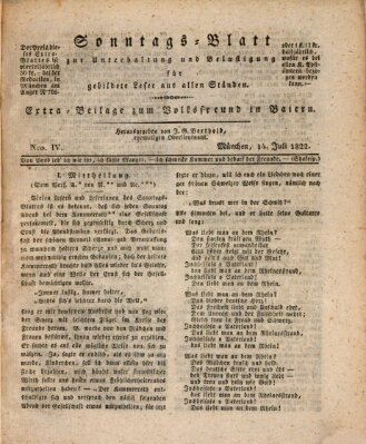 Volksfreund in Baiern (Laterna magica) Sonntag 14. Juli 1822