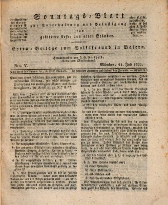 Volksfreund in Baiern (Laterna magica) Sonntag 21. Juli 1822