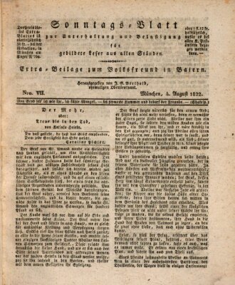 Volksfreund in Baiern (Laterna magica) Sonntag 4. August 1822