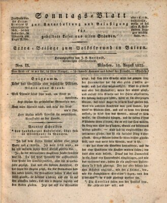 Volksfreund in Baiern (Laterna magica) Sonntag 18. August 1822