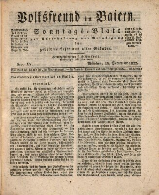 Volksfreund in Baiern (Laterna magica) Sonntag 29. September 1822