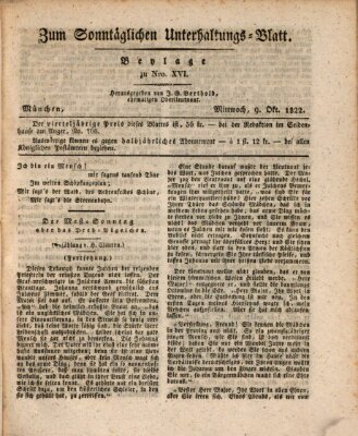 Volksfreund in Baiern (Laterna magica) Mittwoch 9. Oktober 1822