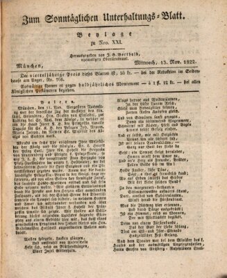 Volksfreund in Baiern (Laterna magica) Mittwoch 13. November 1822