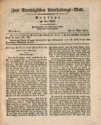 Volksfreund in Baiern (Laterna magica) Mittwoch 27. November 1822