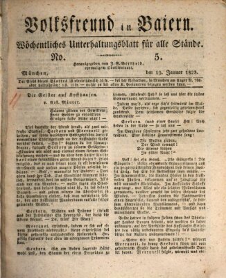 Volksfreund in Baiern (Laterna magica) Sonntag 19. Januar 1823