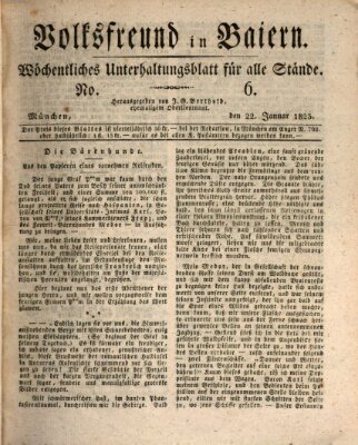 Volksfreund in Baiern (Laterna magica) Mittwoch 22. Januar 1823