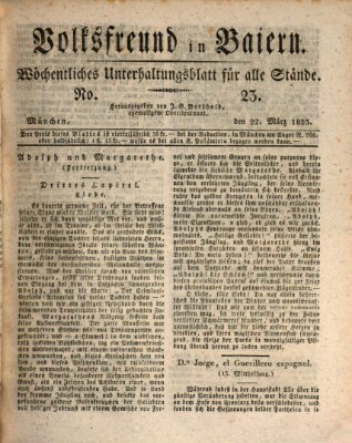 Volksfreund in Baiern (Laterna magica) Samstag 22. März 1823