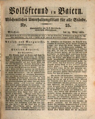 Volksfreund in Baiern (Laterna magica) Samstag 29. März 1823