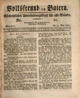 Volksfreund in Baiern (Laterna magica) Samstag 24. Mai 1823