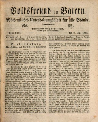 Volksfreund in Baiern (Laterna magica) Mittwoch 2. Juli 1823