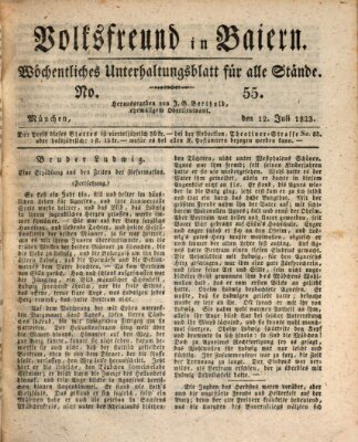 Volksfreund in Baiern (Laterna magica) Samstag 12. Juli 1823