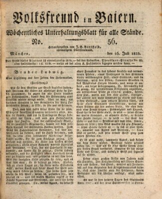 Volksfreund in Baiern (Laterna magica) Mittwoch 16. Juli 1823