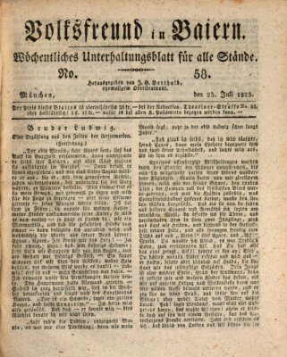 Volksfreund in Baiern (Laterna magica) Mittwoch 23. Juli 1823