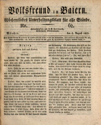 Volksfreund in Baiern (Laterna magica) Mittwoch 6. August 1823