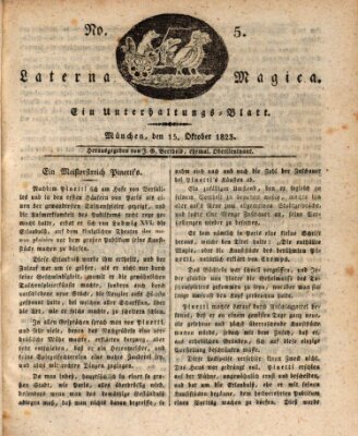 Laterna magica Mittwoch 15. Oktober 1823