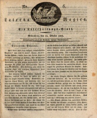 Laterna magica Samstag 18. Oktober 1823