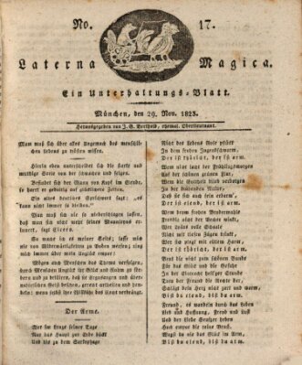 Laterna magica Samstag 29. November 1823