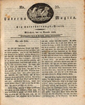 Laterna magica Mittwoch 10. Dezember 1823