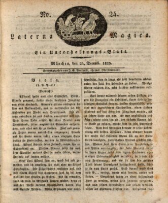 Laterna magica Mittwoch 24. Dezember 1823