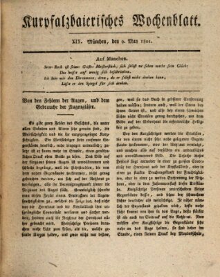 Kurpfalzbaierisches Wochenblatt Samstag 9. Mai 1801