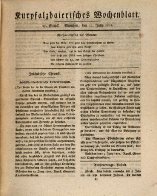 Kurpfalzbaierisches Wochenblatt Donnerstag 17. Juni 1802