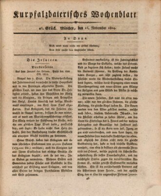 Kurpfalzbaierisches Wochenblatt Freitag 16. November 1804