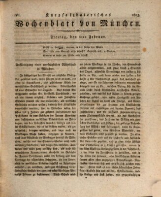 Kurpfalzbaierisches Wochenblatt von München (Kurpfalzbaierisches Wochenblatt) Freitag 8. Februar 1805