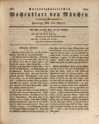 Kurpfalzbaierisches Wochenblatt von München (Kurpfalzbaierisches Wochenblatt) Freitag 5. April 1805