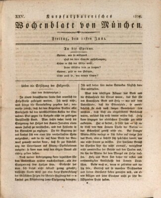 Kurpfalzbaierisches Wochenblatt von München (Kurpfalzbaierisches Wochenblatt) Sonntag 21. Juli 1805