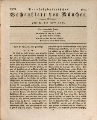 Kurpfalzbaierisches Wochenblatt von München (Kurpfalzbaierisches Wochenblatt) Sonntag 28. Juli 1805