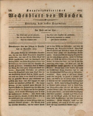 Kurpfalzbaierisches Wochenblatt von München (Kurpfalzbaierisches Wochenblatt) Freitag 27. Dezember 1805