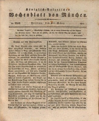 Königlich-baierisches Wochenblatt von München (Kurpfalzbaierisches Wochenblatt) Freitag 6. März 1807