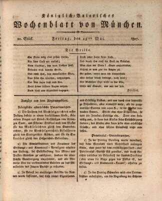 Königlich-baierisches Wochenblatt von München (Kurpfalzbaierisches Wochenblatt) Freitag 15. Mai 1807