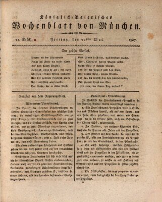 Königlich-baierisches Wochenblatt von München (Kurpfalzbaierisches Wochenblatt) Freitag 22. Mai 1807