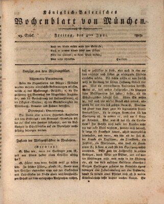 Königlich-baierisches Wochenblatt von München (Kurpfalzbaierisches Wochenblatt) Freitag 5. Juni 1807