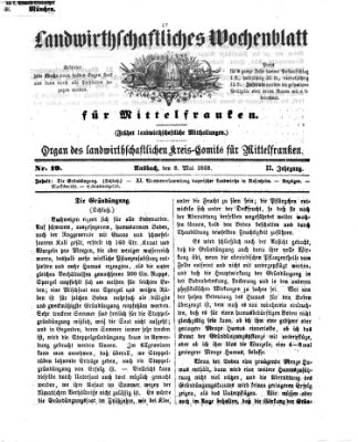 Landwirthschaftliches Wochenblatt für Mittelfranken Freitag 8. Mai 1868