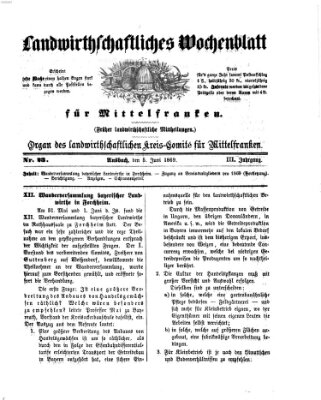 Landwirthschaftliches Wochenblatt für Mittelfranken Samstag 5. Juni 1869