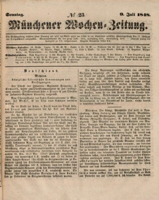 Münchener Wochen-Zeitung Sonntag 9. Juli 1848