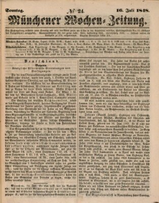 Münchener Wochen-Zeitung Sonntag 16. Juli 1848