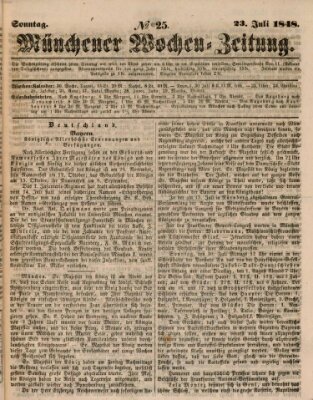 Münchener Wochen-Zeitung Sonntag 23. Juli 1848