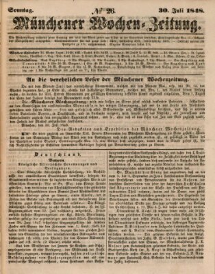 Münchener Wochen-Zeitung Sonntag 30. Juli 1848