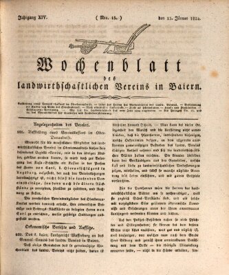 Wochenblatt des Landwirtschaftlichen Vereins in Bayern Dienstag 13. Januar 1824