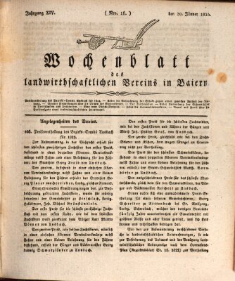 Wochenblatt des Landwirtschaftlichen Vereins in Bayern Dienstag 20. Januar 1824