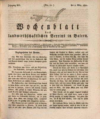 Wochenblatt des Landwirtschaftlichen Vereins in Bayern Dienstag 9. März 1824