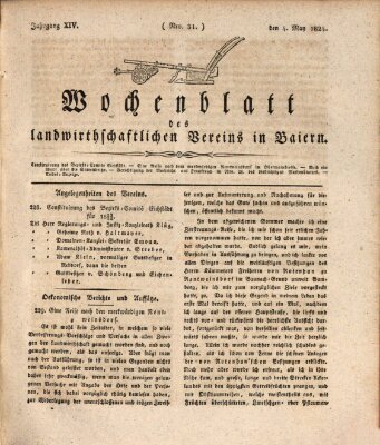 Wochenblatt des Landwirtschaftlichen Vereins in Bayern Dienstag 4. Mai 1824