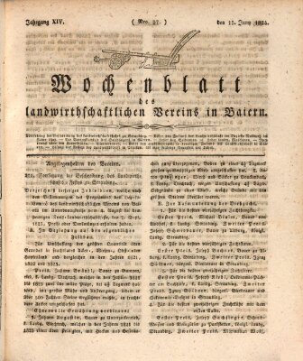 Wochenblatt des Landwirtschaftlichen Vereins in Bayern Dienstag 15. Juni 1824