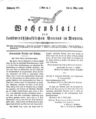 Wochenblatt des Landwirtschaftlichen Vereins in Bayern Dienstag 30. Mai 1826